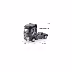 1:50 Diecast Alloy Truck Head Model Toy Container Truck Pull Back With Light Engineering Transport Vehicle - Truck Head Black