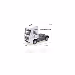 1:50 Diecast Alloy Truck Head Model Toy Container Truck Pull Back With Light Engineering Transport Vehicle - Truck Head White