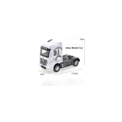 1:50 Diecast Alloy Truck Head Model Toy Container Truck Pull Back With Light Engineering Transport Vehicle - Truck Head White