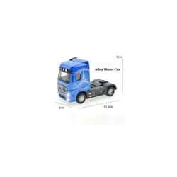 1:50 Diecast Alloy Truck Head Model Toy Container Truck Pull Back With Light Engineering Transport Vehicle - Truck Head Blue