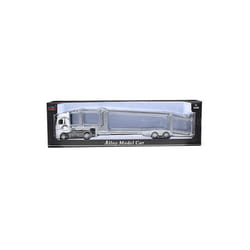 1:50 Diecast Alloy Truck Head Model Toy Container Truck Pull Back With Light Engineering Transport Vehicle - Transport White Box
