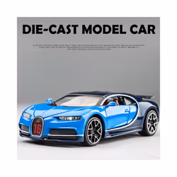 1:32 Alloy Car Model Metal Pull Back Simulation Car Toy Boy Sports Car Acousto-optic With Sound and - Black-no box