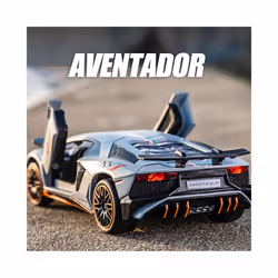 1:32 Lamborghini Aventador SVJ LP780-4 Super Sports Car Alloy Metal Diecast Model Car Sound & Light - green box
