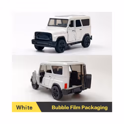 1:43 Alloy Vintage VAN OFF ROAD PICK UP Diecast Car Model Classic Pull Back Car Model Miniature Vehicle - OR WHITE