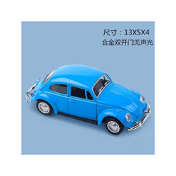 1/36 Scale Diecast Metal Pull Back Action Drives Car Forward Car Model Toy  Christmas Birthday Gifts - Blue