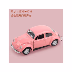 1/36 Scale Diecast Metal Pull Back Action Drives Car Forward Car Model Toy Christmas Birthday Gifts - Pink