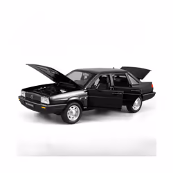 1/24 Alloy Diecast Santana Car Model Toy High Simulation Vehicle with Sound Light Pull Back Collection - Black