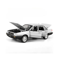 1/24 Alloy Diecast Santana Car Model Toy High Simulation Vehicle with Sound Light Pull Back Collection - White