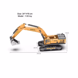Diecast Excavator Tower Crane Toy Tractor forklift trucks Car Bulldozer Model Boy Gift Digger Alloy+Plastic - Excavator