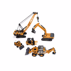 Diecast Excavator Tower Crane Toy Tractor forklift trucks Car Bulldozer Model  Boy Gift Digger Alloy+Plastic - crane