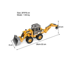 Diecast Excavator Tower Crane Toy Tractor forklift trucks Car Bulldozer Model  Boy Gift Digger Alloy+Plastic - 2 in 1