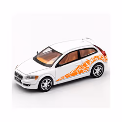 DCT 1/64 C30 Model Car Vintage Vehicle Hatchback Diecast Car Collection Toy Station Vehicle Gift For - White