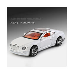 1:32 Scale Car Continental GT Alloy Diecast Metal Soundï¼Light Pull Back Toy Vehicles Simulation Collecties - White