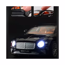 1:32 Scale Car Continental GT Alloy Diecast Metal Soundï¼Light Pull Back Toy Vehicles Simulation Collecties - White