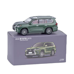 JKM 1/64 Model Car LX570 Alloy Diecast Classic Super Luxury Off-road Vehicle Toy Cars For Adults Collection - Green