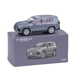 JKM 1/64 Model Car LX570 Alloy Diecast Classic Super Luxury Off-road Vehicle Toy Cars For Adults Collection - Grey