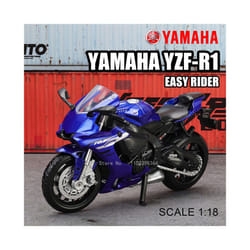 1:18 Suzuki GSX-R1000 with base alloy die-cast car motorcycle model, toy gift giving, die-cast static - 1-18 YAMAHA YZF-R1