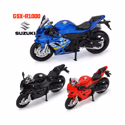 1:18 Suzuki GSX-R1000 with base alloy die-cast car motorcycle model, toy gift giving, die-cast static - 1-18 YAMAHA YZF-R1