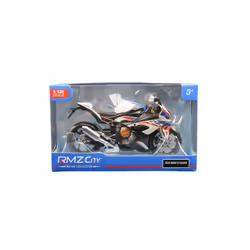 1/12 BMW S1000RR Motorcycle Toy 1:12 RMZ City Diecast Metal Racing Model Super Sport Miniature Collection - White With Box