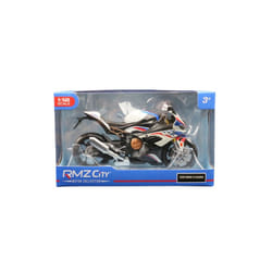 1/12 BMW S1000RR Motorcycle Toy 1:12 RMZ City Diecast Metal Racing Model Super Sport Miniature Collection - White With Box