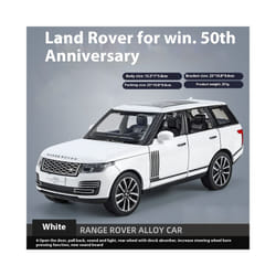 1:32 Land Rover Range Rover 50th Anniversary Off Road SUV Vehicle Alloy Diecast Car Model Computer Desktop - white