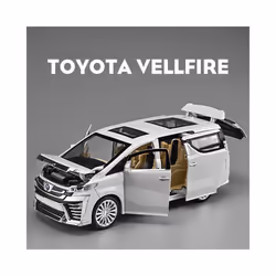 1:32 Toyota VELLFIRE Alphard MPV Alloy Car Model Diecasts Metal Toy Vehicles Car Model Sound and Light - Alphard white