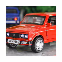 1:32 LADA 2106 Alloy Classic Car Model Diecast Metal Toy Sound and Light Pull Back Children Toy Miniature - black