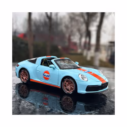 1:32 Porsche 911 Targa 4S Supercar Alloy Car Model Diecasts Metal Toy Car Sound And Light Boy Kids Toy - Red No box