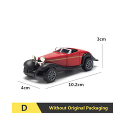 1:43 Alloy Vintage Diecast Car Model Classic Pull Back Car Model Miniature Vehicle Replica For Collection - D