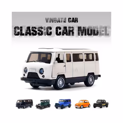 1:43 Alloy Vintage Diecast Car Model Classic Pull Back Car Model Miniature Vehicle Replica For Collection - OR White