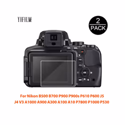 2Pcs For Nikon B500 B700 P900 P900s P610 P600 J5 J4 V3 A1000 A900 A300 A100 A10 P7800 P1000 P530 Screen Protector Tempered Gl ...
