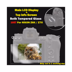 For Nikon Z8 Z6 Z6II Z7 Z7II Z9 Tempered Camera Protective Glass Main LCD Display +Top Info Screen Protector Guard Cover  Scr ...