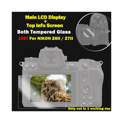 For Nikon Z8 Z6 Z6II Z7 Z7II Z9 Tempered Camera Protective Glass Main LCD Display +Top Info Screen Protector Guard Cover  Screen - 1SET For Z6II Z7II