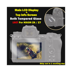 For Nikon Z8 Z6 Z6II Z7 Z7II Z9 Tempered Camera Protective Glass Main LCD Display +Top Info Screen Protector Guard Cover  Screen Prot - 1SET For Z6 Z7