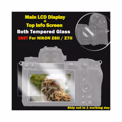 For Nikon Z8 Z6 Z6II Z7 Z7II Z9 Tempered Camera Protective Glass Main LCD Display +Top Info Screen Protector Guard Cover  Scr ...