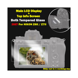 For Nikon Z8 Z6 Z6II Z7 Z7II Z9 Tempered Camera Protective Glass Main LCD Display +Top Info Screen Protector Guard Cover  Screen - 2SET For Z6II Z7II