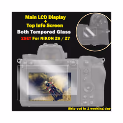 For Nikon Z8 Z6 Z6II Z7 Z7II Z9 Tempered Camera Protective Glass Main LCD Display +Top Info Screen Protector Guard Cover Scr ...