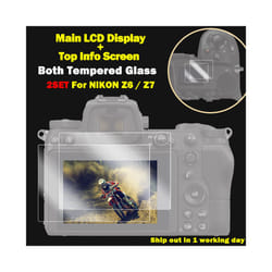 For Nikon Z8 Z6 Z6II Z7 Z7II Z9 Tempered Camera Protective Glass Main LCD Display +Top Info Screen Protector Guard Cover  Screen Prot - 2SET For Z6 Z7