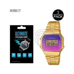 3PCS Explosion-proof Screen Protector For Casio A168WER A168WERB A168WERG PET Watch Screen LCD Protective Film NOT Glass  Screen Protectors - A168WERG