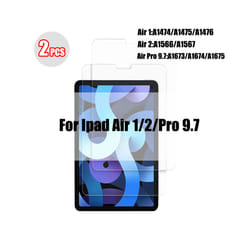2 pcs Tempered Glass For Ipad Pro 11 12.9 9 10.2 10.5 Air 4 3 2 Tablet Screen Protector For Ipad Mini 6 5 4 3 1 2020 2021 Glass - For Air 1 2 pro 9.7