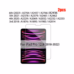 2 pcs Tempered Glass For Ipad Pro 11 12.9 9 10.2 10.5 Air 4 3 2 Tablet Screen Protector For Ipad Mini 6 5 4 3 1 2020 2021 Gla ...