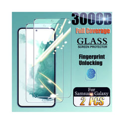 2PCS Tempered Glass Screen Protector For Samsung Galaxy S24 S23 S22 S21 Plus FE Note 20 Fingerprint Unlocking S24Ultra S 24 5G - For Samsung S24Ultra