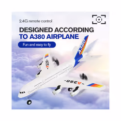 A380 airplane toys 2.4G RC airplane Fixed Wing Plane Outdoor toys Drone - China, Red and 2 batteries
