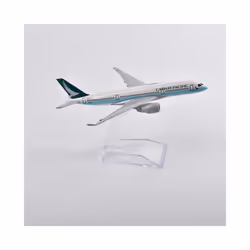 JASON TUTU 16cm Cathay Pacific Airbus A350 Airplane Model Plane Model - Cathay Pacific A350, China