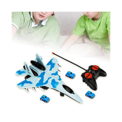 RC Airplane Toys Gifts Impact Resistance with 3 Cars Model for Kids Adults - Blue