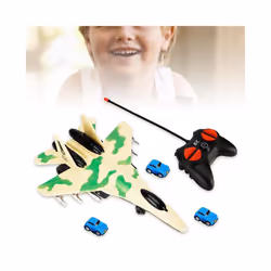 RC Airplane Toys Gifts Impact Resistance with 3 Cars Model for Kids Adults - Blue