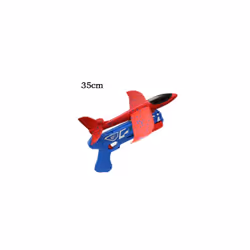 Catapult Plane Airplane Launcher Gun Toy Set Outdoor Aircraft for Children - red plane set