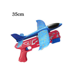 Catapult Plane Airplane Launcher Gun Toy Set Outdoor Aircraft for Children - blue plane set