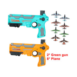 Catapult Plane Airplane Launcher Gun Toy Set Outdoor Aircraft for Children - 2 gun 8 plane
