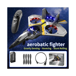 BBSONG V17 RC Remote Control Airplane 2.4G Remote Control Fighter Hobby - V17-GREY-1Battery
